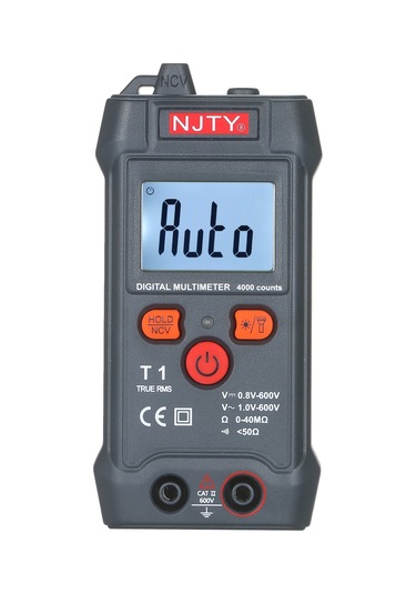 Njty Avuç İçi Boyutunda Lcd Otomatik Siyah Dijital Multimetre