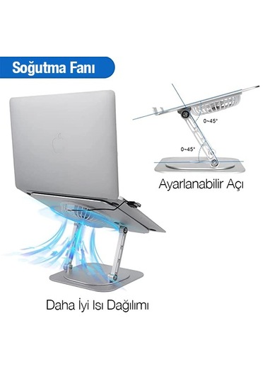 Ally Mc S61 360 Dönebilen Soğutucu Masaüstü Laptop Standı