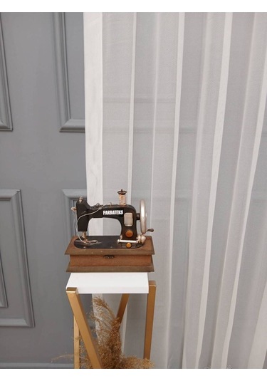 Tül Perde Farbateks Dikim Cemre Sade Düz Örme Krem Renkli Ütü Istemez 1e3kat Pileli Tül Perde E-cemre