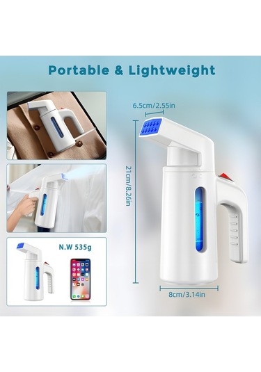 Createtech 25s 700w 180ml Taşınabilir Buharlı Ütü - Hızlı Isınma, Seyahat & Ev Ofis İçin