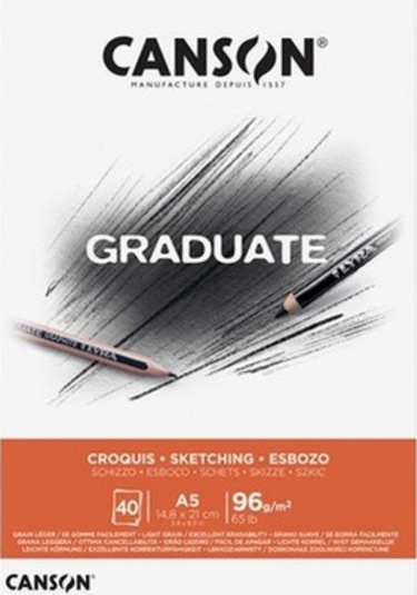 Canson Eskiz Bloğu Graduate Croquıs 40 Sy A5 96 G