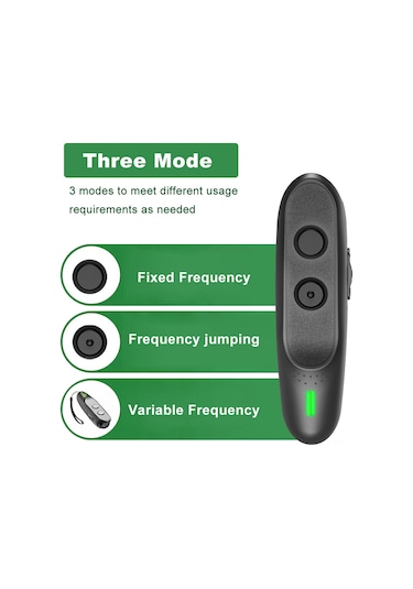 Yaleker Taşınabilir Ultrasonik Köpek Caydırıcı Ve Eğitim Cihazı, Siyah Abs, 300mah Pil