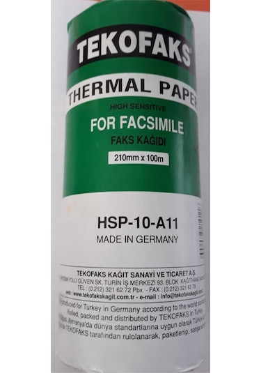 Fax Kağıdı 210 x 100 M