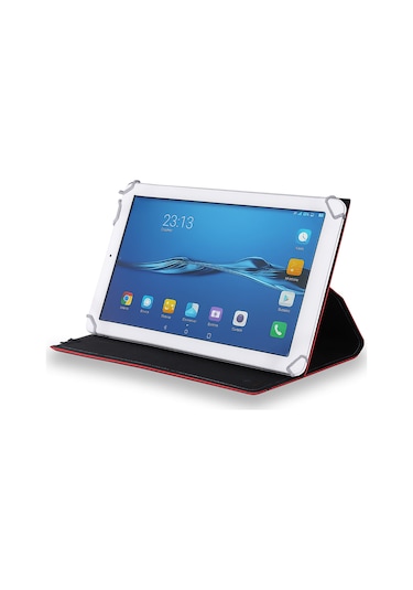Insignia - Flex - 10.1" - 32gb - White/silver Standlı Üniversal Kapaklı Kırmızı Tablet Kılıfı