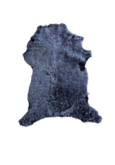 Gerçek Kuzu Postu Kısa Tüylü - 50 X 40 Cm Lacivert