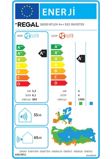 Regal 18000 BTU R32 Duvar Tipi Inverter Klima