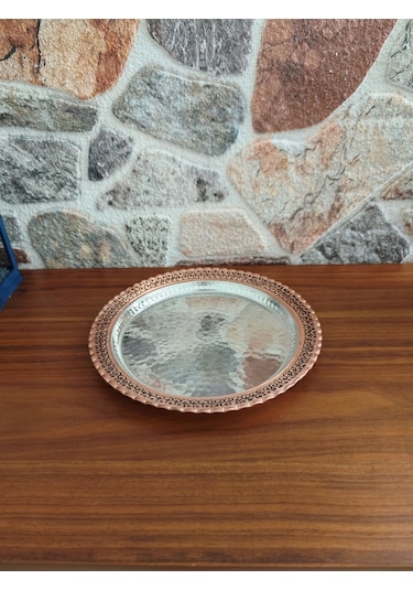 Modabakir Bakır Supla, Tabak Petek Işlemeli 22 Cm
