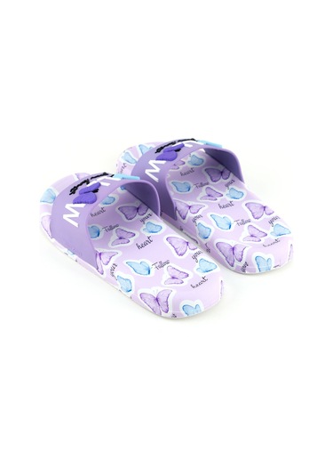 Gezer Kadın Yazlık Pu Rahat Taban Ev Banyo Havuz Plaj Terlik Lila