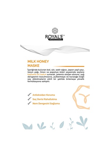 Royale Professional Milk Honey Saç Maskesi 500 ML + Şampuan 500 ML + Tarak