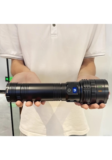 Brightnova 1 Adet Base Model Acil Durum Aydınlatma El Feneri Kırmızı Ve Mavi Yanıp Sönen Ultra Parlak Kamp Balıkçılık Bisiklet İçin Altın