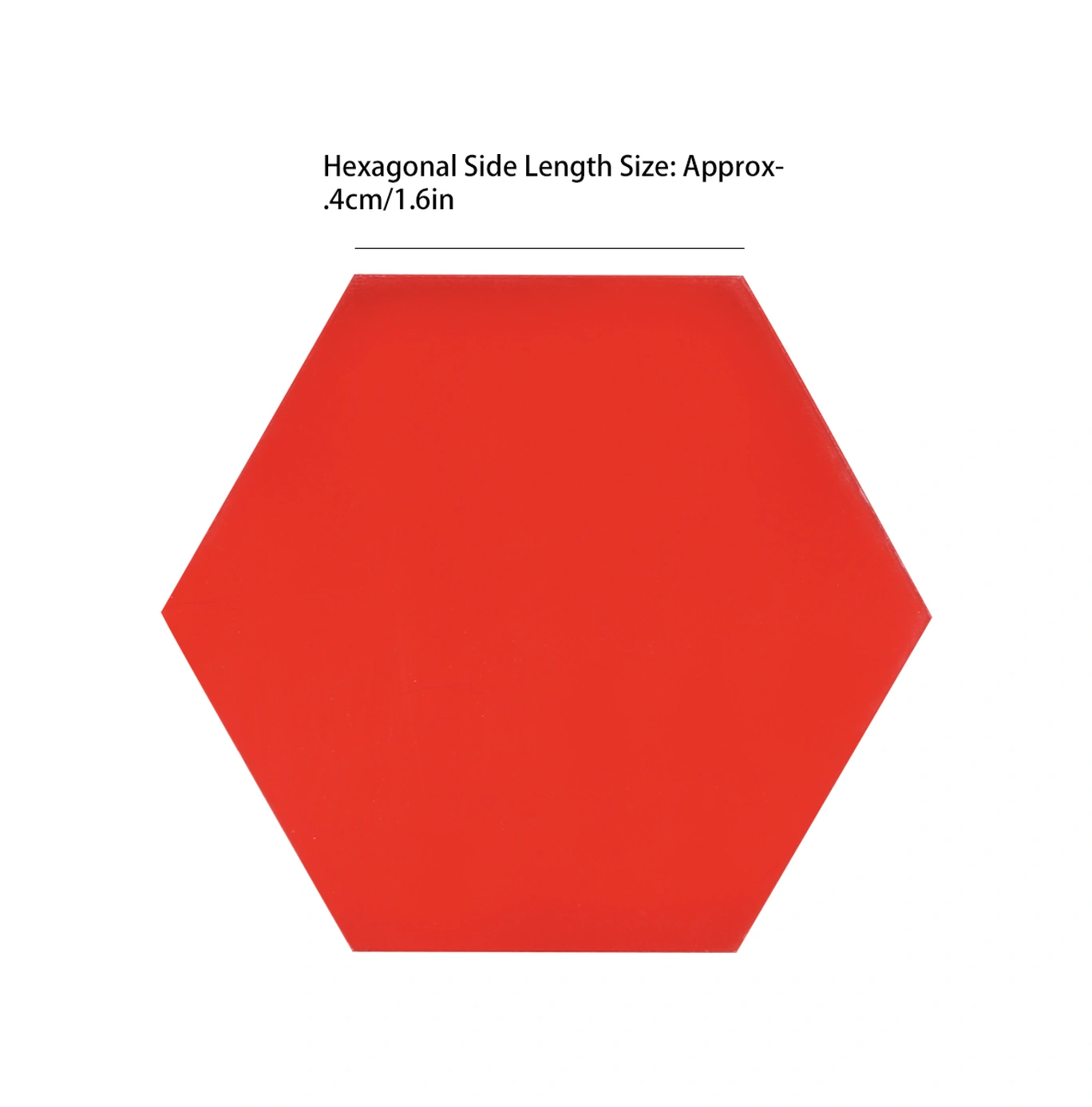 Geeroyoo Kırmızı Akrilik Hexagon Gölge Sticker - Nem Ve Kalıp Direnci, Duvar Dekorasyonu, 4cm Kenar Uzunluğu, 12 Adet Paket Sm102 Diğer