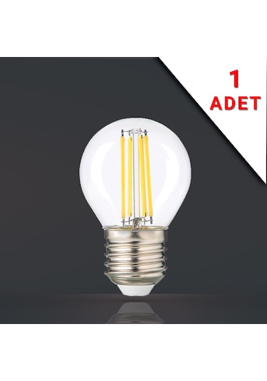 LED FİLAMANLI E27 RUSTİK AMPUL 6 WATT 3000K GÜN IŞIĞI G45