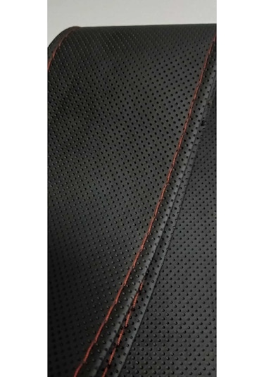 Opel Vectra Uyumlu Araç,araba,oto Direksiyon Kılıfı Delikli Kırmızı Dikişli