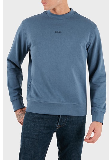 Boss Erkek Sweat 50514541 495 Mavi Mavi