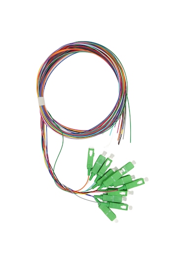 Fosenze 1.5 Metre 12 Iplikli Sc/apc Tek Modlu Fiber Optik Pigtail, Renk Kodlu Seramik Enstrüman, Fiber Optik Ağ Ve İletişim Sistemleri İçin熔接用