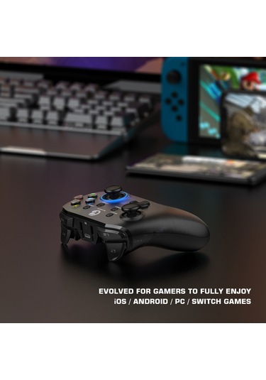 Xindoker Gamesir T4 Pro Rgb Işıklı Oyun Kolu - Windows/android/ios/switch Uyumlu, Programlanabilir Tuşlar, Mfi Oyun Desteği