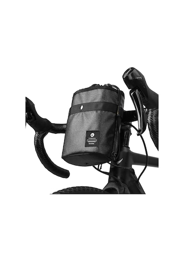 Rhınowalk Rk24932 Bisiklet Ön Tüp Çantası Çok Fonksiyonlu Polyester Bisiklet Çantası Omuz Çantası Saklama Kılıfı - Siyah