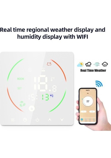 Pazly Wi-fi Bağlantılı Akıllı Termostat - Haftalık Programlanabilir Su Isıtma Kontrolü