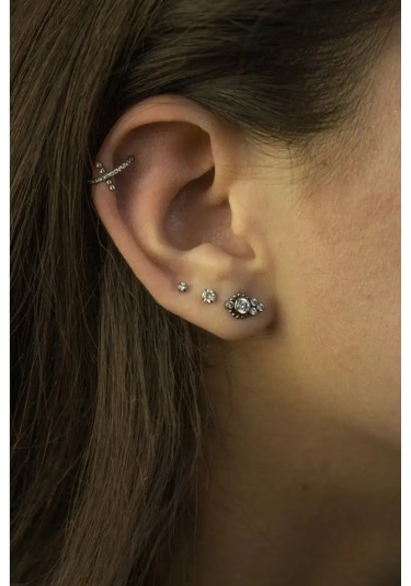 Dzirka Taşınabilir Labret Küpe Kulaştırma Burun Frenulum Piercingi Titanyum 137869646 Beyaz