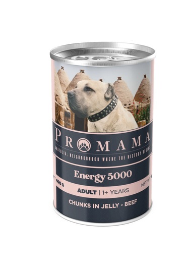 Promama Energy 5000 Yetişkin Biftekli Yaş Konserve Köpek Maması 400 Gr 36'lı Koli