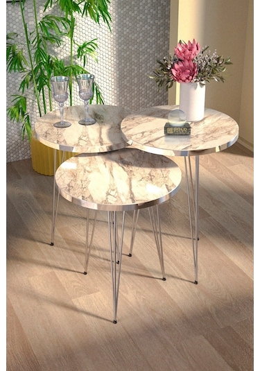 Zigon Sehpa Gümüş Efes Tel