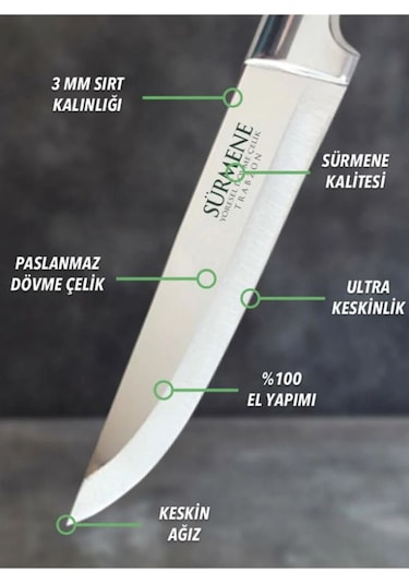 Lazoğlu Sürmene Trabzon 6'lı Mutfak Bıçak  Seti 6'lı Set