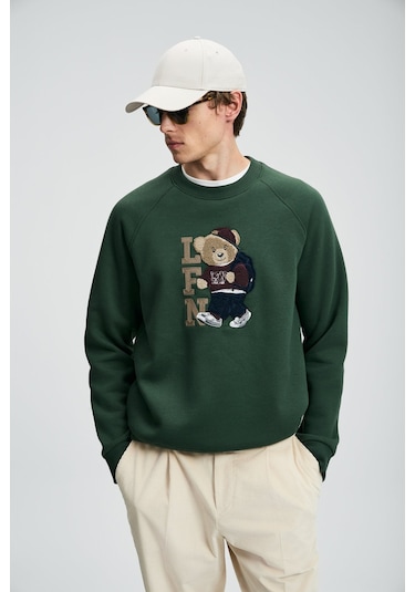 Lufian Erkek Storm Sweatshirt 112030172 Çimen Yeşili Çimen Yeşili