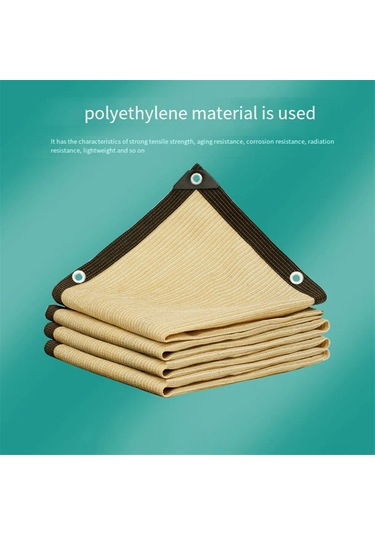 Ruicoo Dış Mekan Güneş Engeli Ağı - 95% Güneş Engelleme, Nefesli, Bitki Ve Balkon Koruyucu, 3m 5m Bej Hdpe Malzeme, Delikli Kenarlar İle Dayanıklı Bej