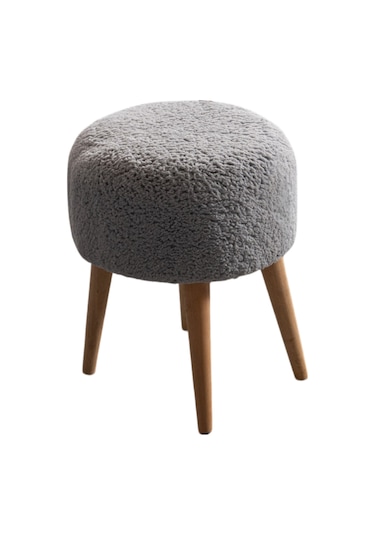 Panda Yuvarlak 4 Ayaklı Çok Amaçlı Puf Gri Gri