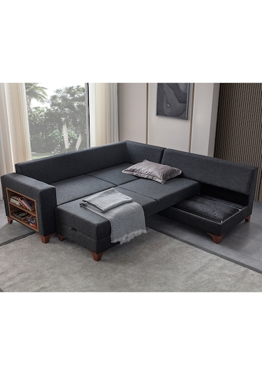 Eymense Tloft Köşe Koltuk Takımı Antrasit Sağ Köşe