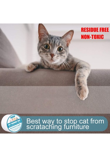 Geekyou Kedi Tırmalama Engelleyici Çift Taraflı Koltuk Koruyucu Bandı - 3 Metre 6.35 Cm Genişlik