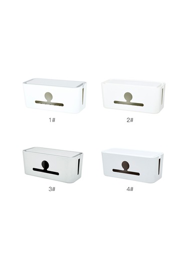 Tenfowee Ev Ve Ofis İçin Şık Şarj Kablosu Saklama Kutusu - Telefon Standı Ve Kabloları Düzenleyici Beyaz