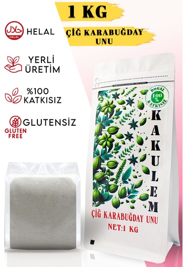 Kakulem Glutensiz Çiğ Karabuğday Unu 1 KG