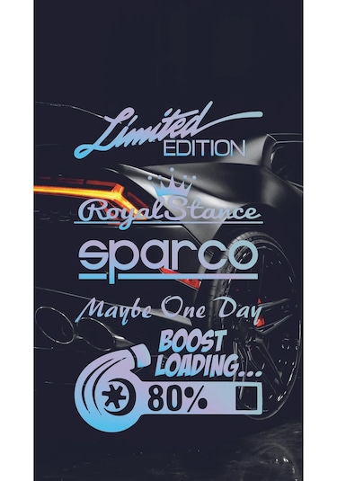 Royal Stance Hologram Arka Cam Sticker Seti