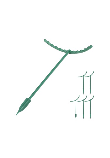 Dofolink Bitkileri Dikey Tutmak İçin Yeşil Plastik Bitki Desteği, Saçakları Koruma, Birleştirilebilir Tasarım, 6 Adet Set