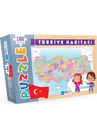 Blue Focus Blue Focus Türkiye Haritası Puzzle 100 Parça