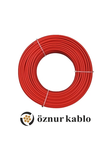 10 Metre Öznur 6 Mm Solar Kablo H1z2z2-k Kırmızı Fotovoltaik