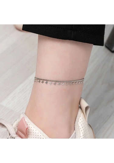 925 Ayar Gümüş Kelebek Halhal T8100 599599 A - Gümüş