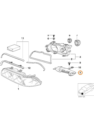Bmw E39 Far Tutucusu Takımı Sağ Sol Set 63128362441 63128362442  -  --