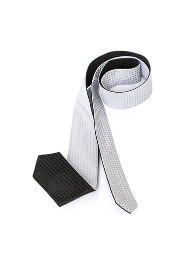 Gri Çift Taraflı İnce Çocuk Kravatı Gri