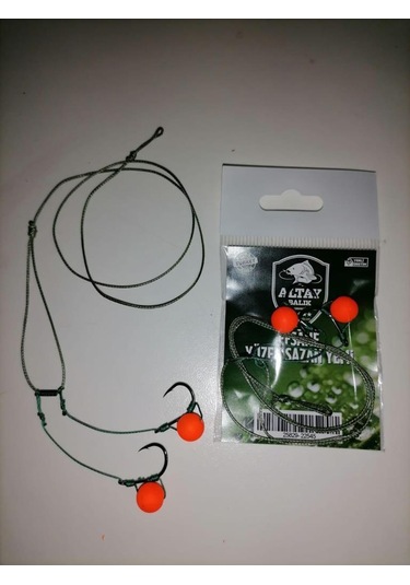 Profesyonel Sazan İdamlık Boğma Takımı 2 İğneli Turuncu Boncuklu