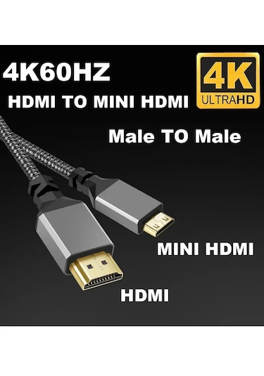 4k 60hz Naylon Örgü Hd Uyumlu V2.0 Hdmı Mını Hdmı Mınıhdmı Uzatma Erkek Erkek 10m Diğer