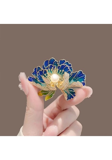 Mufunye Кленовый Лист Бижутерный Брошь С Искусственным Жемчугом - Авангардный Дизайн Для Всех Возрастов Mavi