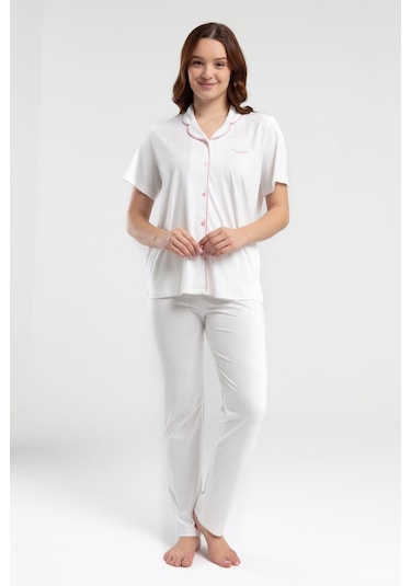 Pierre Cardin Kadın Krem Gömlek Pijama Pc7715-s-v4 Krem