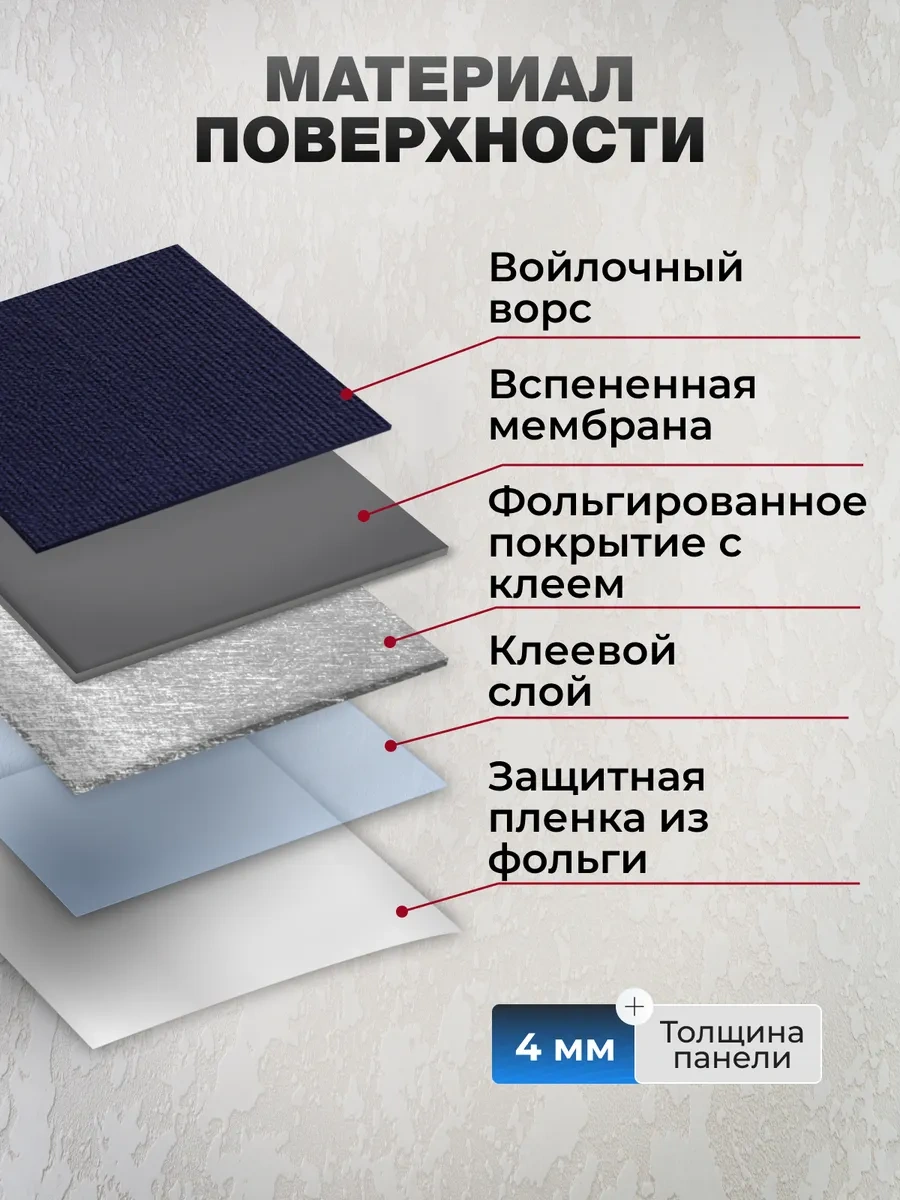 Frays Decor Kendinden Yapışkanlı Halı 30x30cm 10'lu Paket 294008446