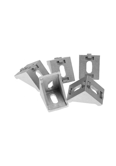 Samdoo 25 Adet 4040 Alüminyum Profil İçin L Şekilli Köşe Braketi, Dayanıklı Açısal Bağlayıcı Donanımı