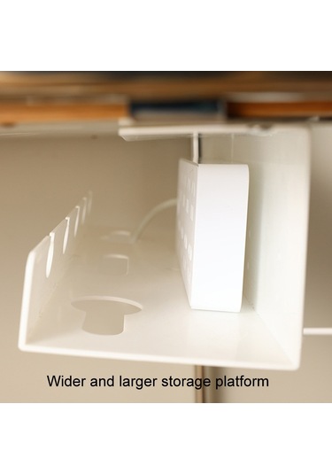 Sones Masa Altı Kablo Düzenleyici Deliksiz Ev Bilgisayar Masası Altı Güç Kablosu Fişi Depolama Rafı Siyah