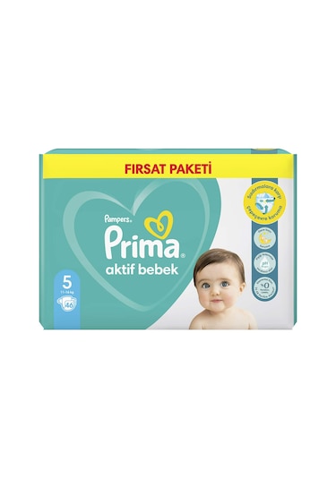 Prima Bebek Bezi 5 Beden Fırsat Paketi 46 Adet