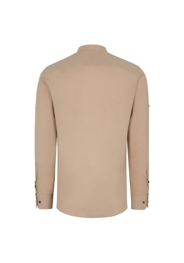 G983 Dewberry Hakim Yaka Erkek Gömlek-bej Bej