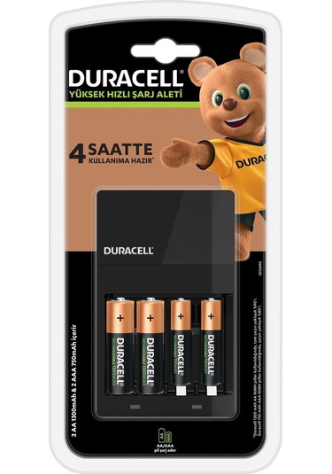Duracell 1300 mAh + 2500 mAh + 750 mAh Şarj Edilebilir Pil + CEF 14 Şarj Cihazı
